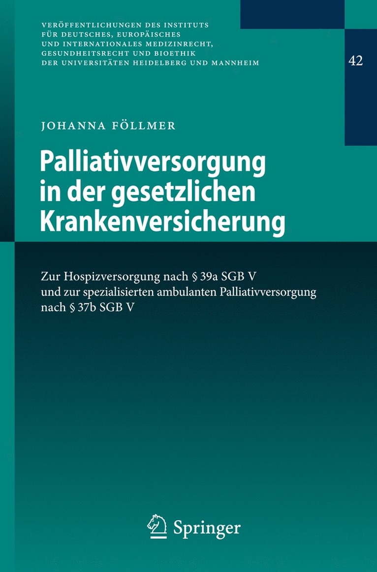 Johanna Föllmer, Johanna Follmer - Palliativversorgung in der gesetzlichen Krankenversicherung, Häftad