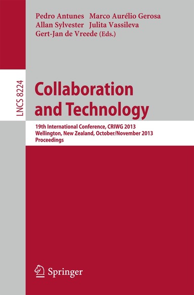 Pedro Antunes, Marco Aurélio Gerosa, Allan Sylvester, Julita Vassileva, Gert-Jan de Vreede - Collaboration and Technology, Häftad