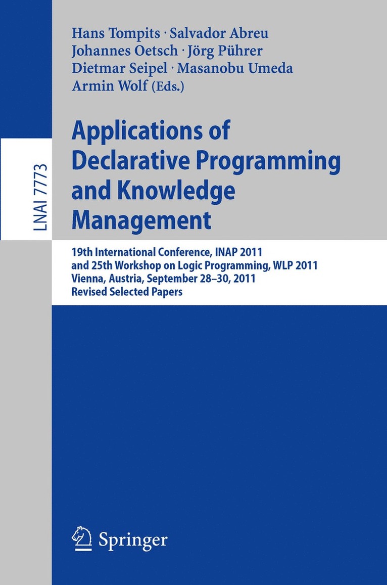 Applications of Declarative Programming and Knowledge Management 1