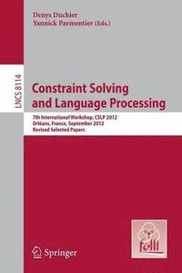 bokomslag Constraint Solving and Language Processing