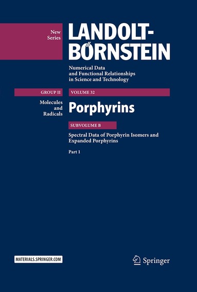 M.P. Dobhal, V. Gupta, M. D. Lechner, R. Gupta - Porphyrins - Spectral Data of Porphyrin Isomers and Expanded Porphyrins, Inbunden
