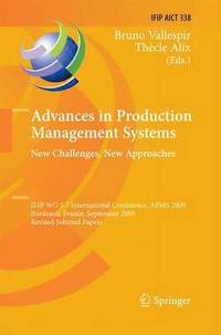 bokomslag Advances in Production Management Systems: New Challenges, New Approaches