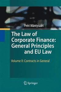 bokomslag The Law of Corporate Finance: General Principles and EU Law