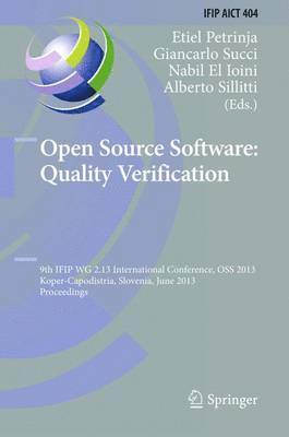 bokomslag Open Source Software: Quality Verification