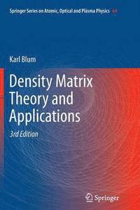 bokomslag Density Matrix Theory and Applications