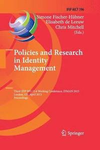 bokomslag Policies and Research in Identity Management