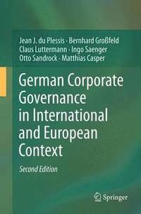 bokomslag German Corporate Governance in International and European Context