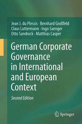 bokomslag German Corporate Governance in International and European Context