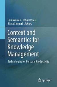 bokomslag Context and Semantics for Knowledge Management