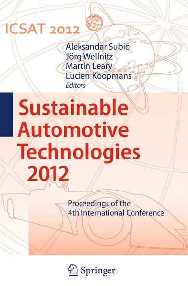 Aleksandar Subic, Jörg Wellnitz, Martin Leary, Lucien Koopmans - Sustainable Automotive Technologies 2012, Häftad