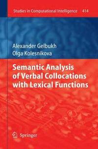bokomslag Semantic Analysis of Verbal Collocations with Lexical Functions