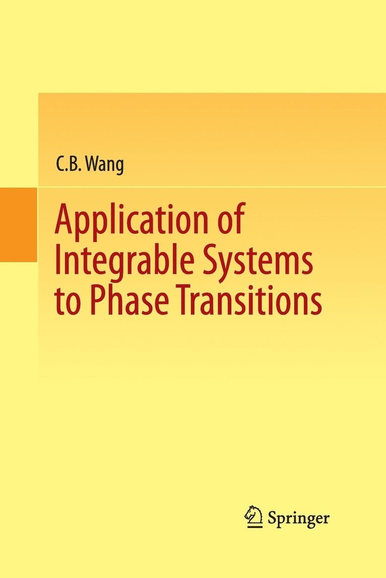 Application of Integrable Systems to Phase Transitions 1