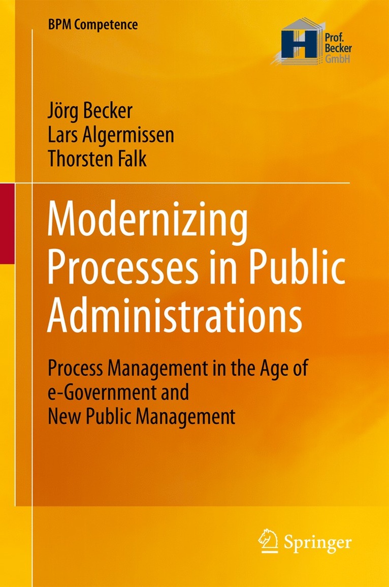 Jörg Becker, Lars Algermissen, Thorsten Falk - Modernizing Processes in Public Administrations, Häftad
