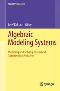 bokomslag Algebraic Modeling Systems
