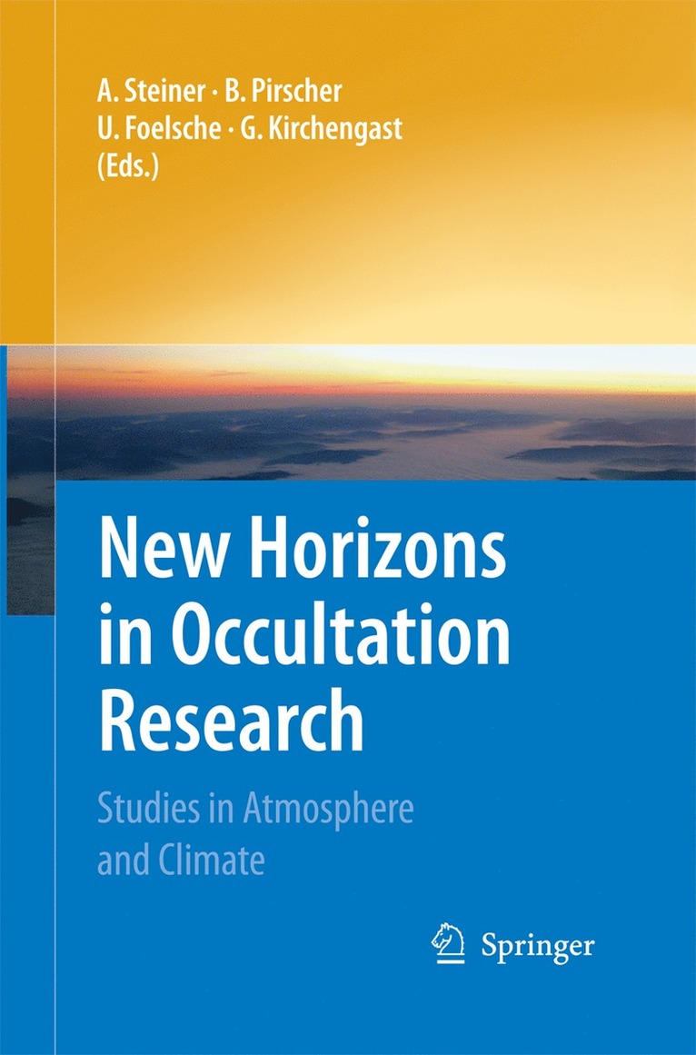 Andrea Steiner, Barbara Pirscher, Ulrich Foelsche, Gottfried Kirchengast - New Horizons in Occultation Research, Häftad
