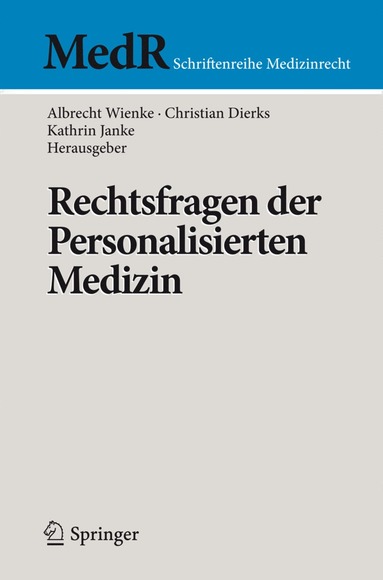 bokomslag Rechtsfragen der Personalisierten Medizin