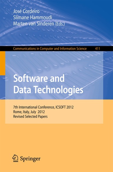 José Cordeiro, Slimane Hammoudi, Marten van Sinderen - Software and Data Technologies, Häftad