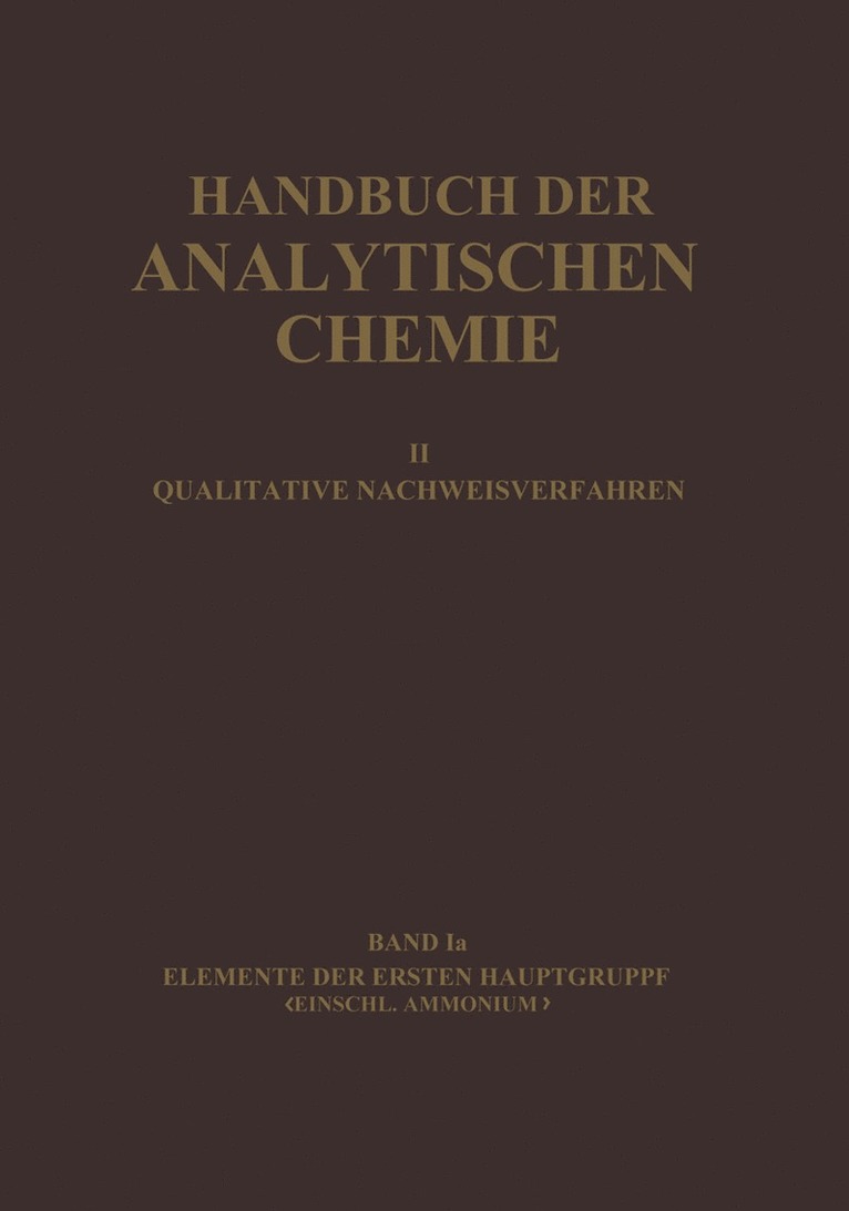 Elemente der Ersten Hauptgruppe Einschl. Ammonium