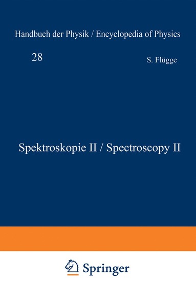 bokomslag Spektroskopie II / Spectroscopy II