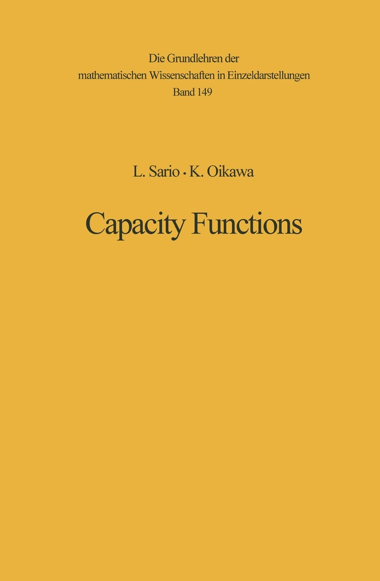 Capacity Functions 1