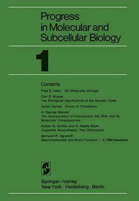 bokomslag Progress in Molecular and Subcellular Biology