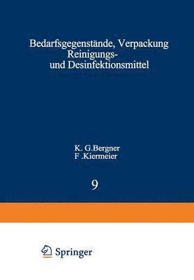 bokomslag Bedarfsgegenstnde, Verpackung Reinigungs- und Desinfektionsmittel