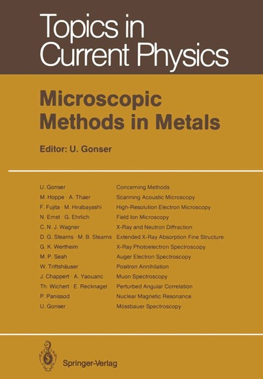 Ulrich Gonser - Microscopic Methods in Metals, Häftad