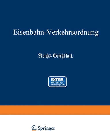 bokomslag Eisenbahn-Verkehrsordnung