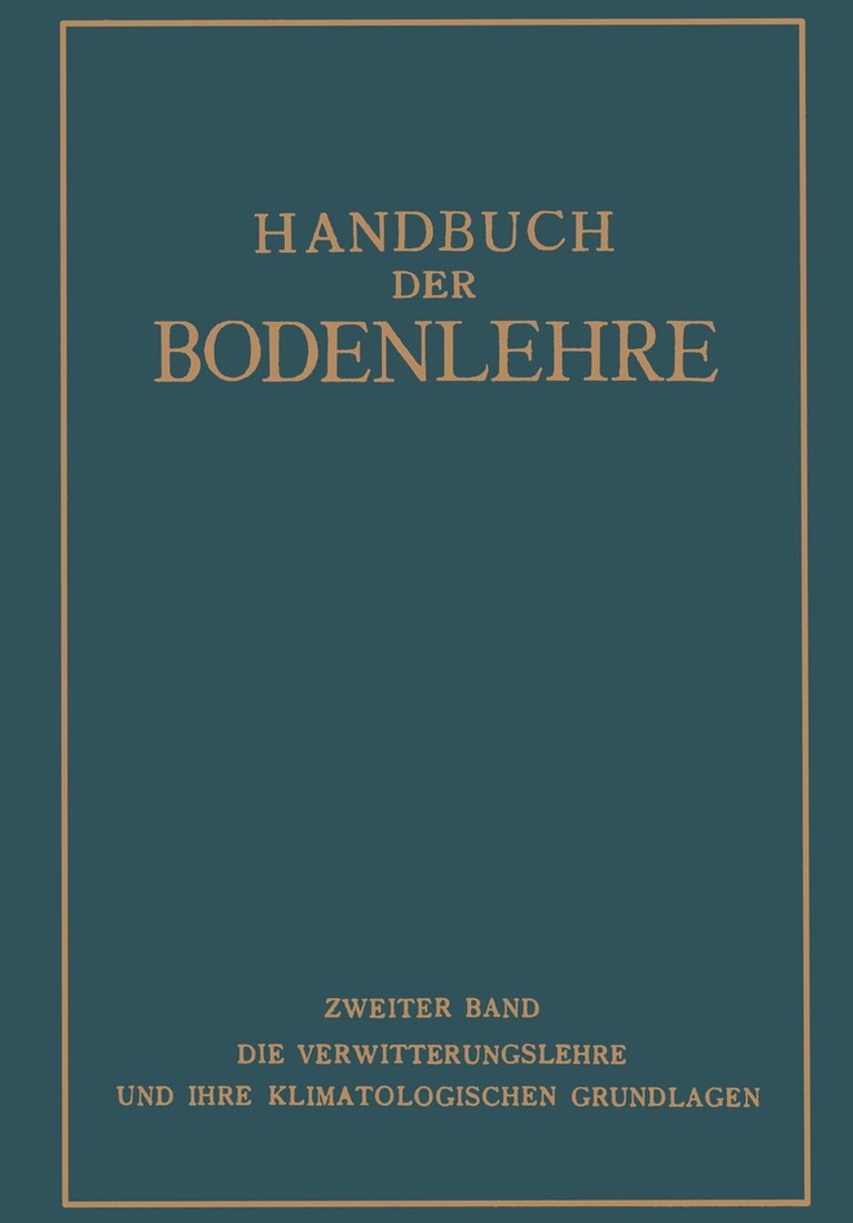 Handbuch der Bodenlehre 1