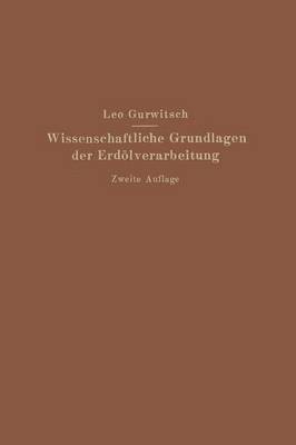 bokomslag Wissenschaftliche Grundlagen der Erdlverarbeitung