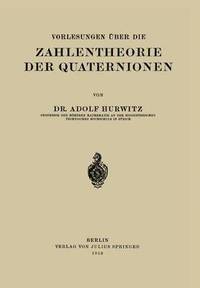 bokomslag Vorlesungen ber die Zahlentheorie der Quaternionen