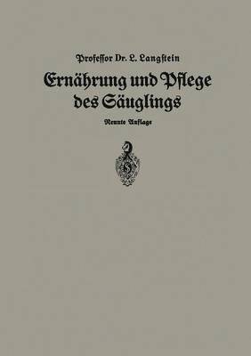 bokomslag Ernährung und Pflege Des Säglings