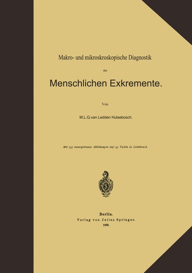 bokomslag Makro- und mikroskopische Diagnostik der Menschlichen Exkremente