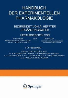 Handbuch der Experimentellen Pharmakologie - Erganzungswerk 1