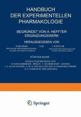 Handbuch der Experimentellen Pharmakologie  Ergnzungswerk 1