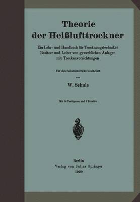 bokomslag Theorie der Heißlufttrockner