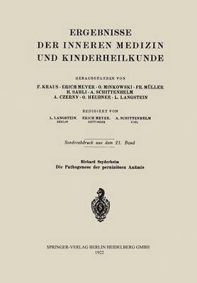 bokomslag Die Pathogenese der perniziösen Anämie