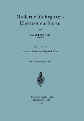 bokomslag Moderne Mehrgitter-Elektronenrhren