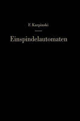 bokomslag Einspindelautomaten