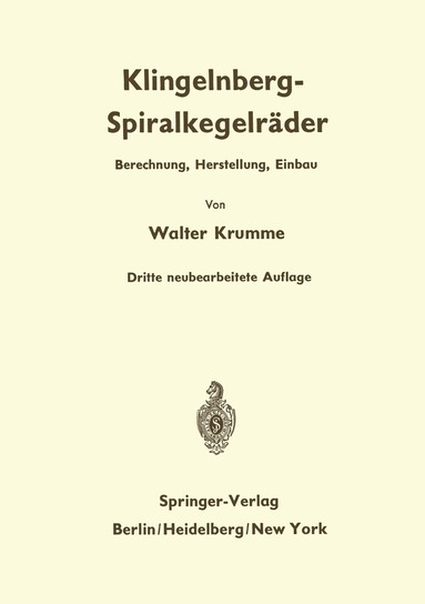 bokomslag Klingelnberg-Spiralkegelräder