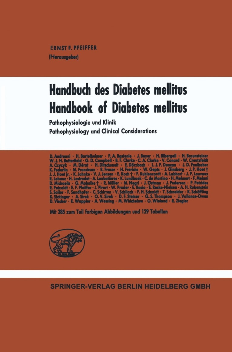 E.F. Pfeiffer, E. F. Pfeiffer - Pathophysiologie und Klinik, Häftad