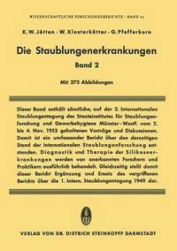 bokomslag Die Staublungenerkrankungen Band II