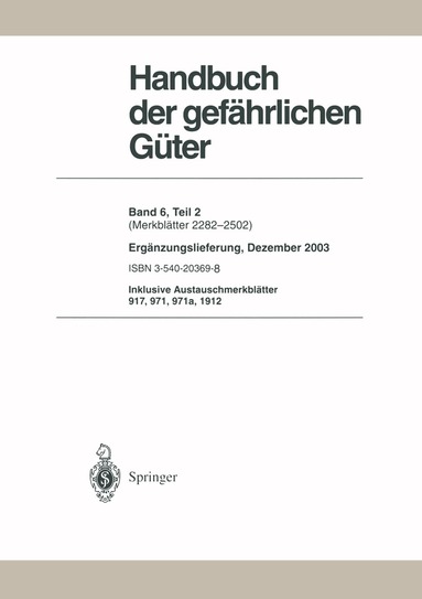Günter Hommel - Handbuch der gefährlichen Güter, Häftad