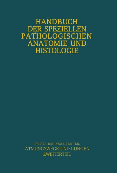 W. Berblinger, W. Ceelen, F. Danisch, W. Fischer, C. Hart, F. Henke, W. Koch, A. Lauche, H. Loeschcke, O. Lubarsch, E. Mayer, H. Müller, W. Pagel, K. Plenge, H. G. Runge, M. Schmidtmann, M. Versé - Atmungswege und Lungen, Häftad