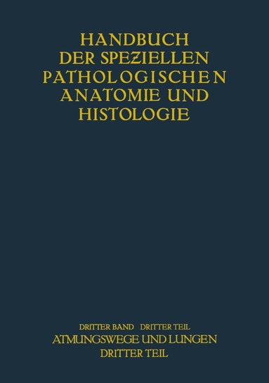 H. J. Arndt, W. Berblinger, W. Ceelen, F. Danisch, W. Fischer, C. Hart, F. Henke, W. Koch, A. Lauche, H. Loeschcke, O. Lubarsch, E. Mayer, H. Müller, W. Pagel, K. Plenge, H. G. Runge, M. Schmidtmann, M. Versé, J. Wätjen - Atmungswege und Lungen, Häftad