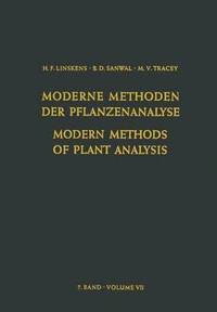 bokomslag Modern Methods of Plant Analysis / Moderne Methoden der Pflanzenanalyse