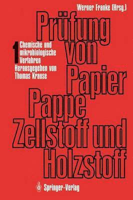 bokomslag Prfung von Papier, Pappe, Zellstoff und Holzstoff