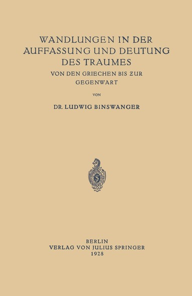 bokomslag Wandlungen in der Auffassung und Deutung des Traumes