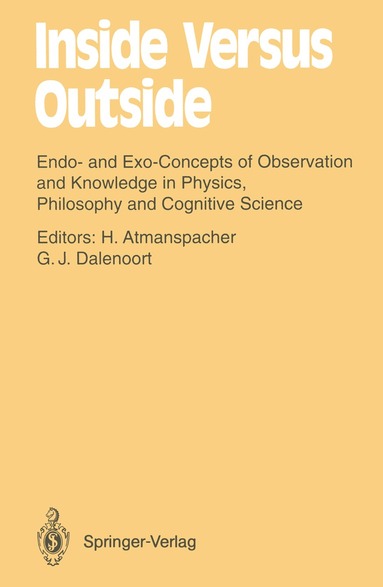 Harald Atmanspacher, Gerhard J. Dalenoort - Inside Versus Outside, Häftad
