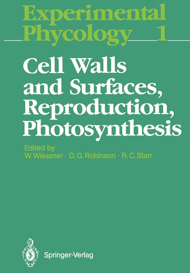 Wolfgang Wiessner, David G. Robinson, Richard C. Starr - Cell Walls and Surfaces, Reproduction, Photosynthesis, Häftad